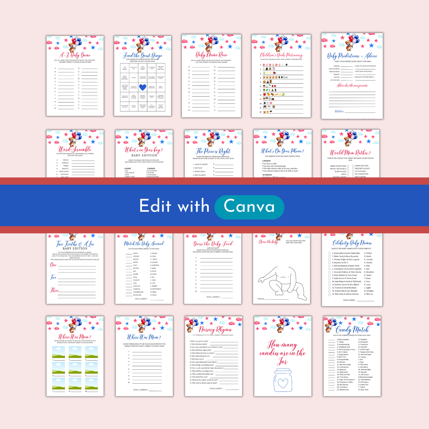 40 Patriotic Baby Shower Game