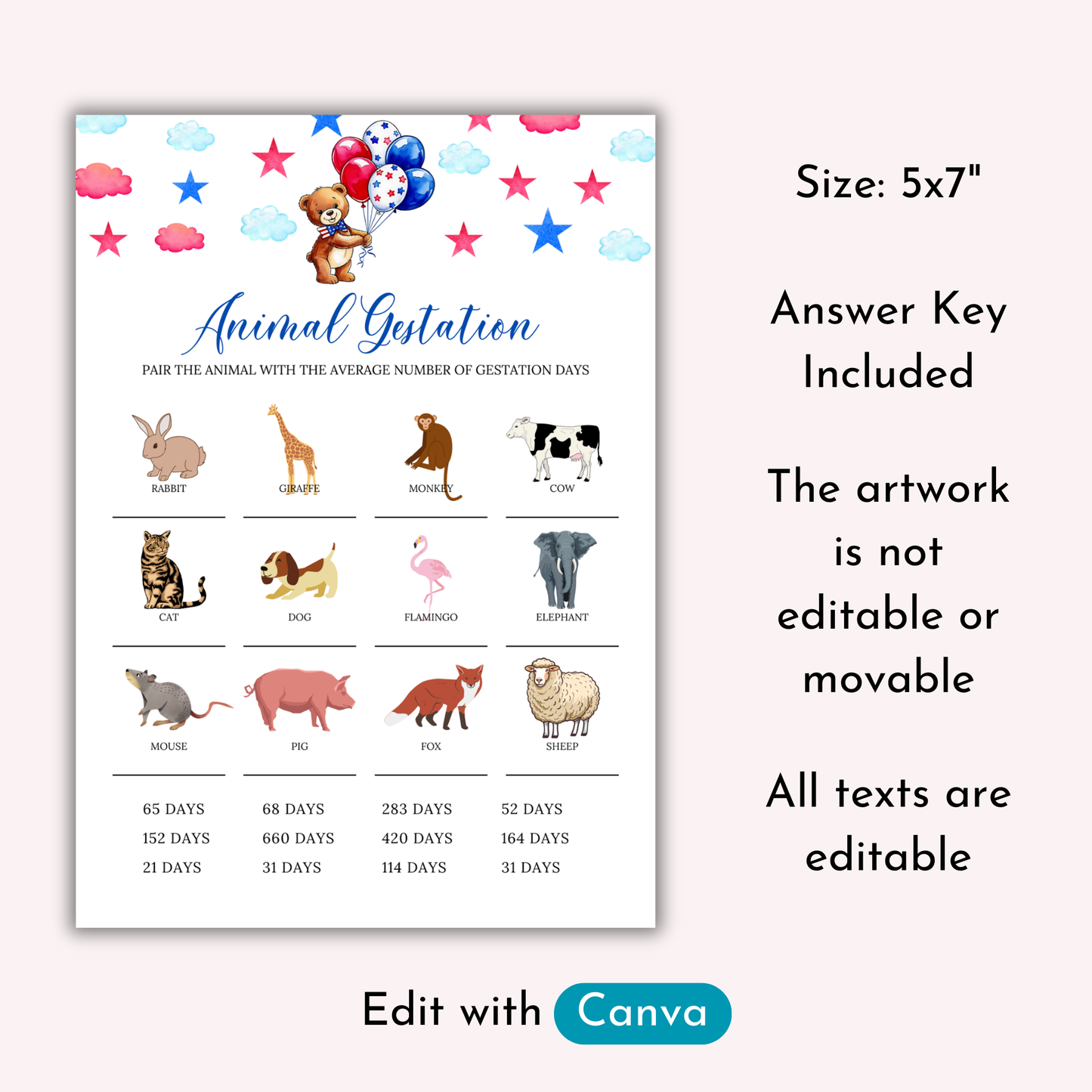 40 Patriotic Baby Shower Game