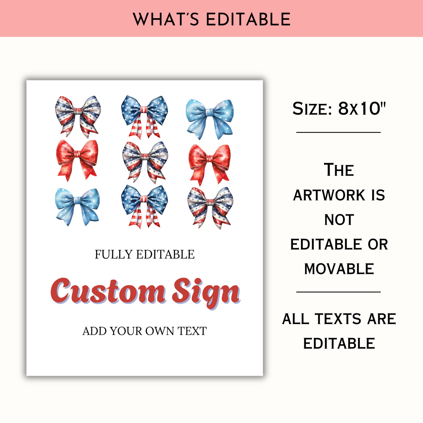 Patriotic Baby Shower Table Sign Bundle