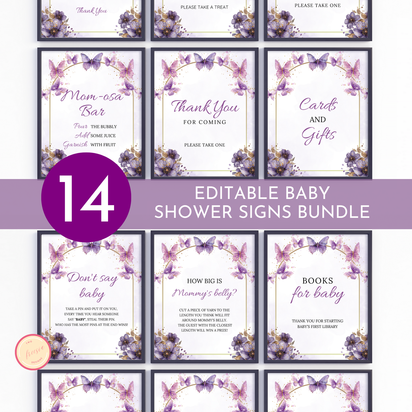 Enchanted Baby Shower Table Sign Bundle