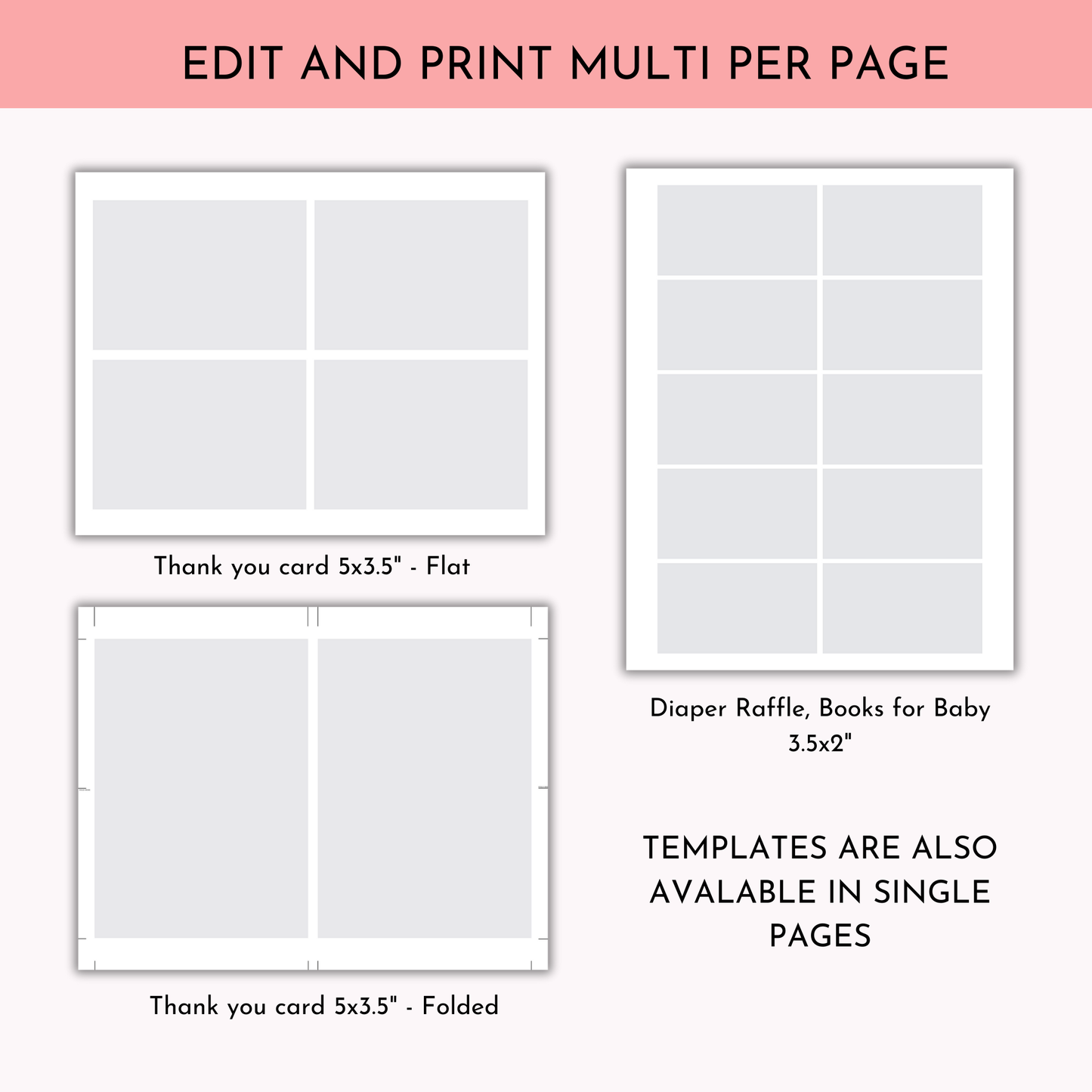 Winter Snowflake Shower Invitation Set | Pink