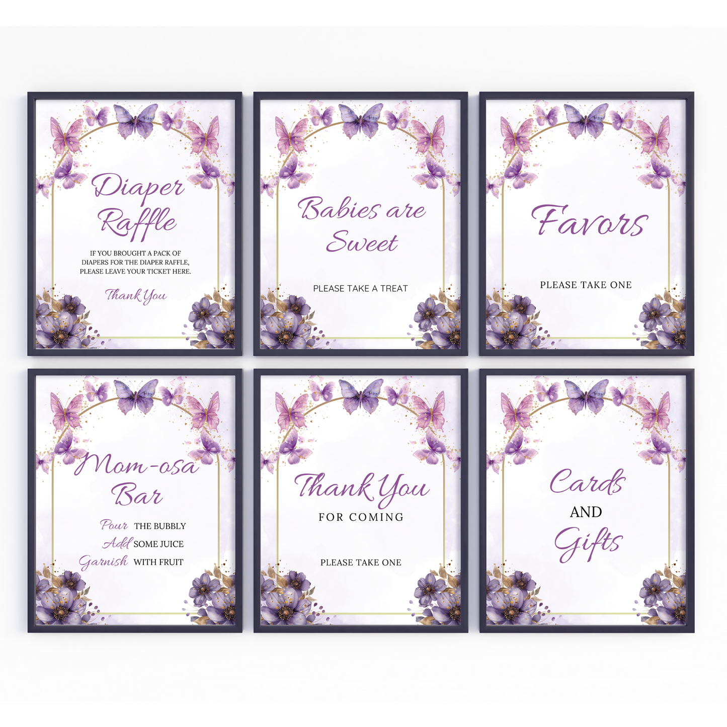 Enchanted Baby Shower Table Sign Bundle