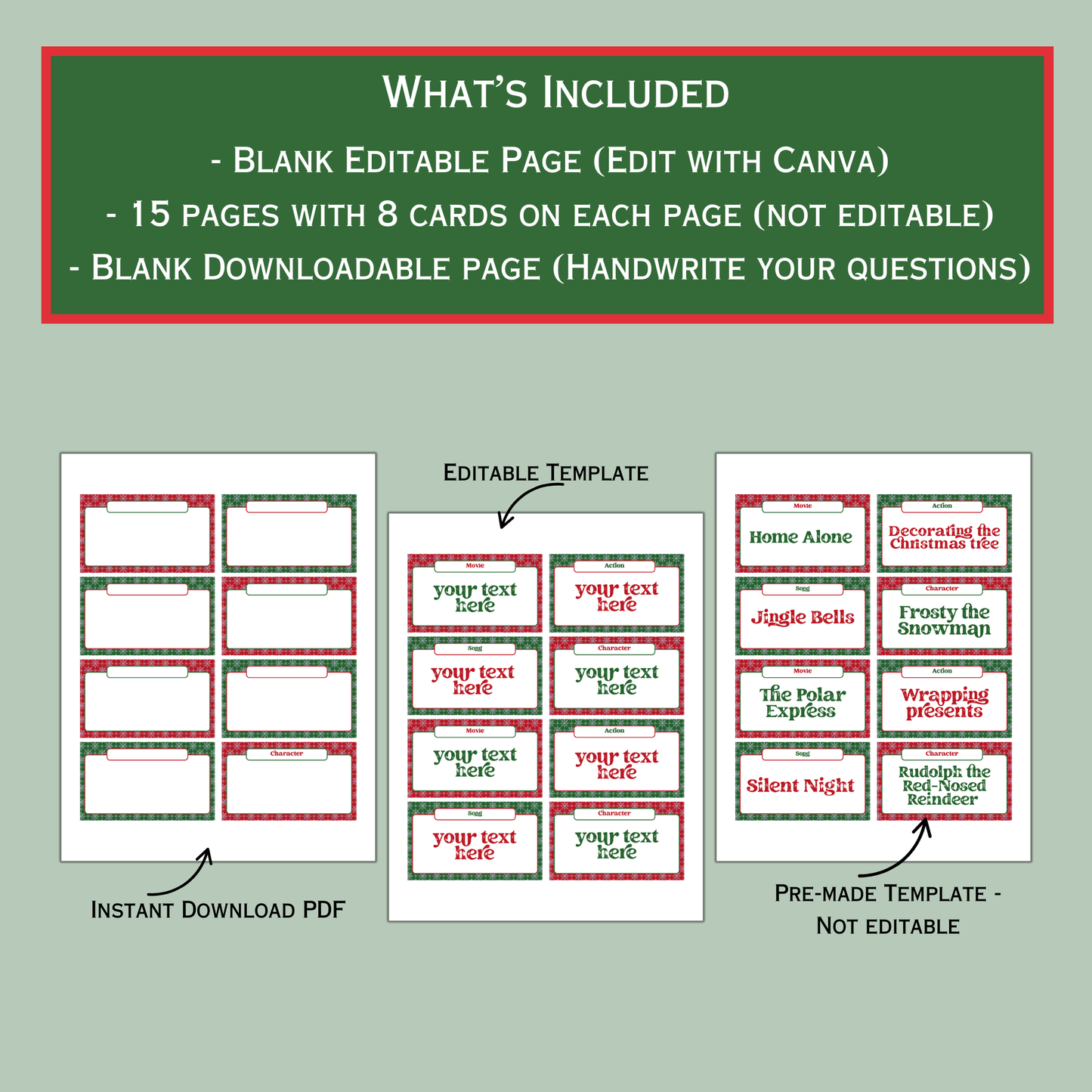 Christmas Charades Game