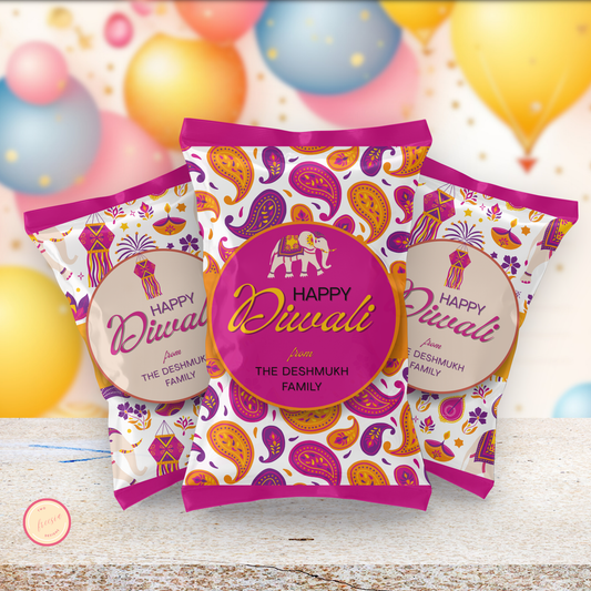 Diwali Chip Bag | Editable Template