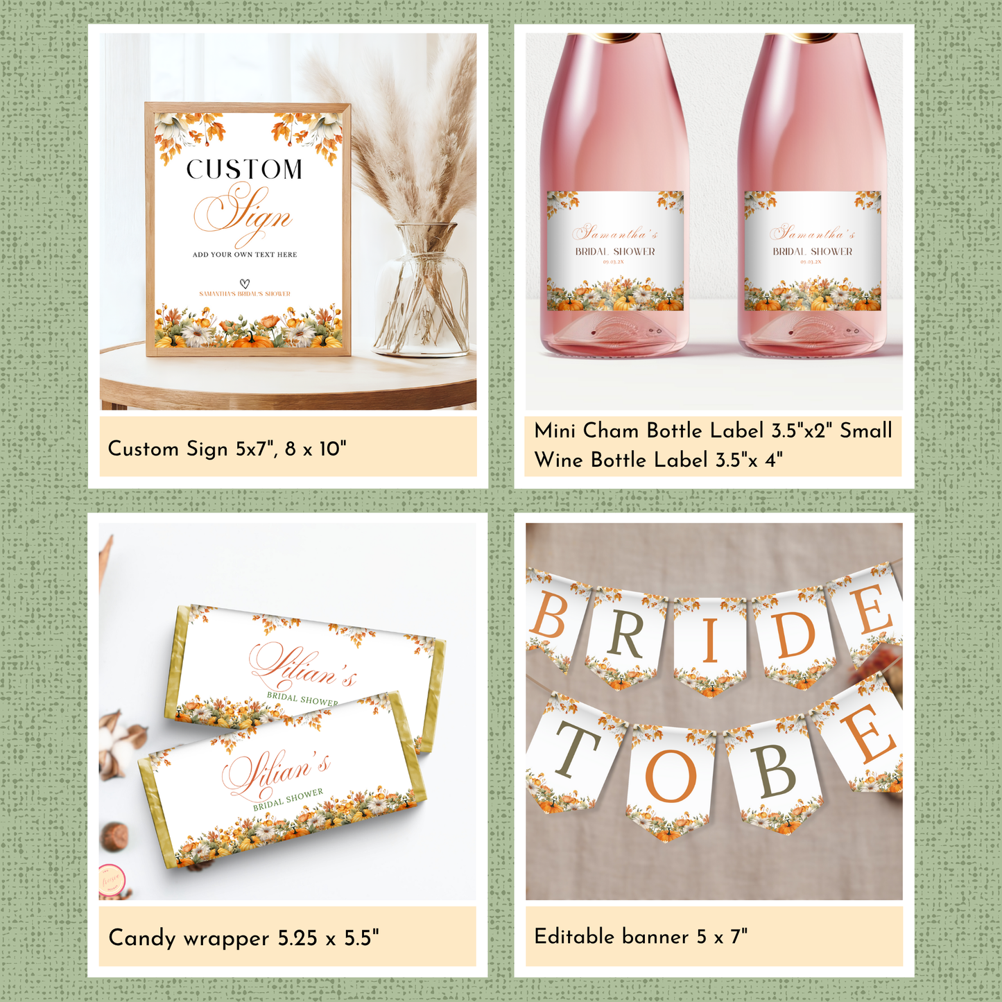 Fall Bridal Shower Template Bundle #1