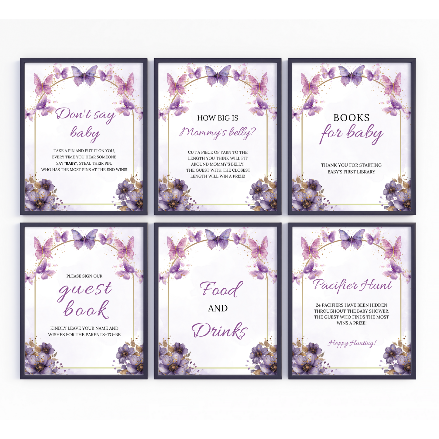 Enchanted Baby Shower Table Sign Bundle