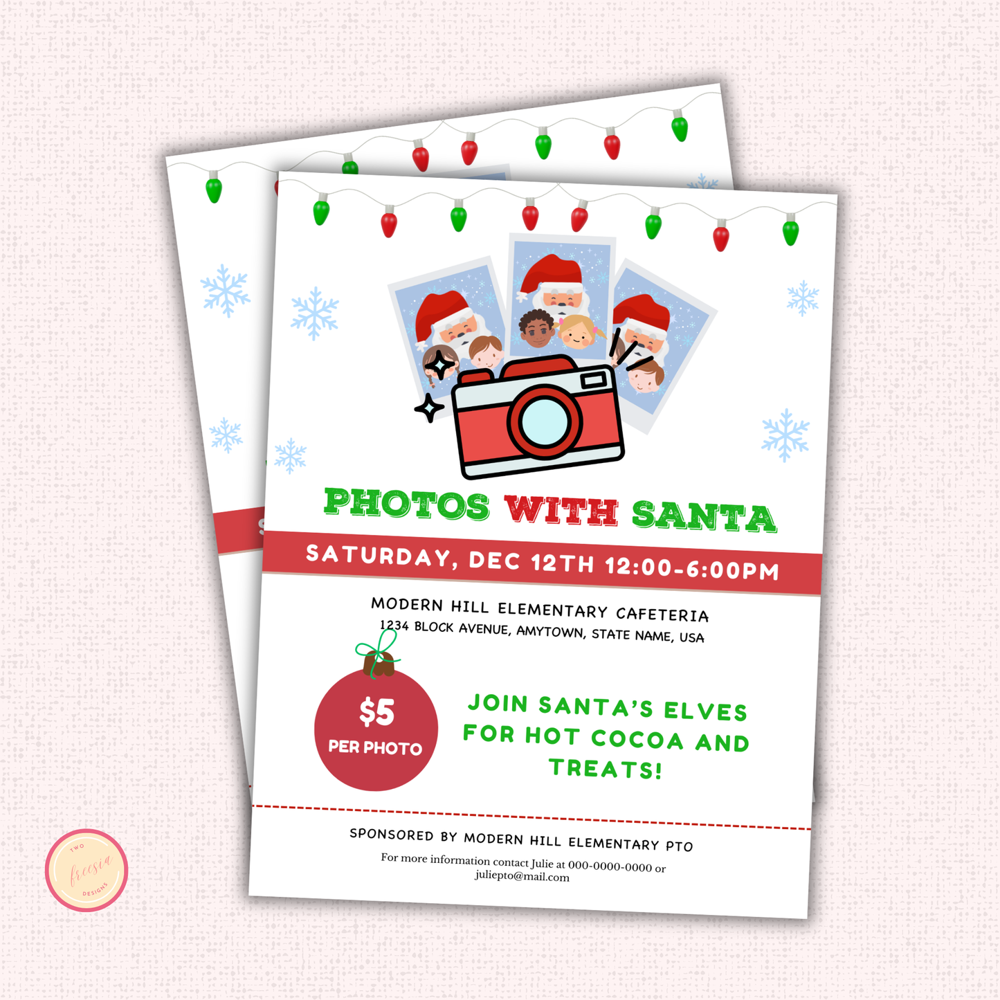 Photos With Santa Flyer Template