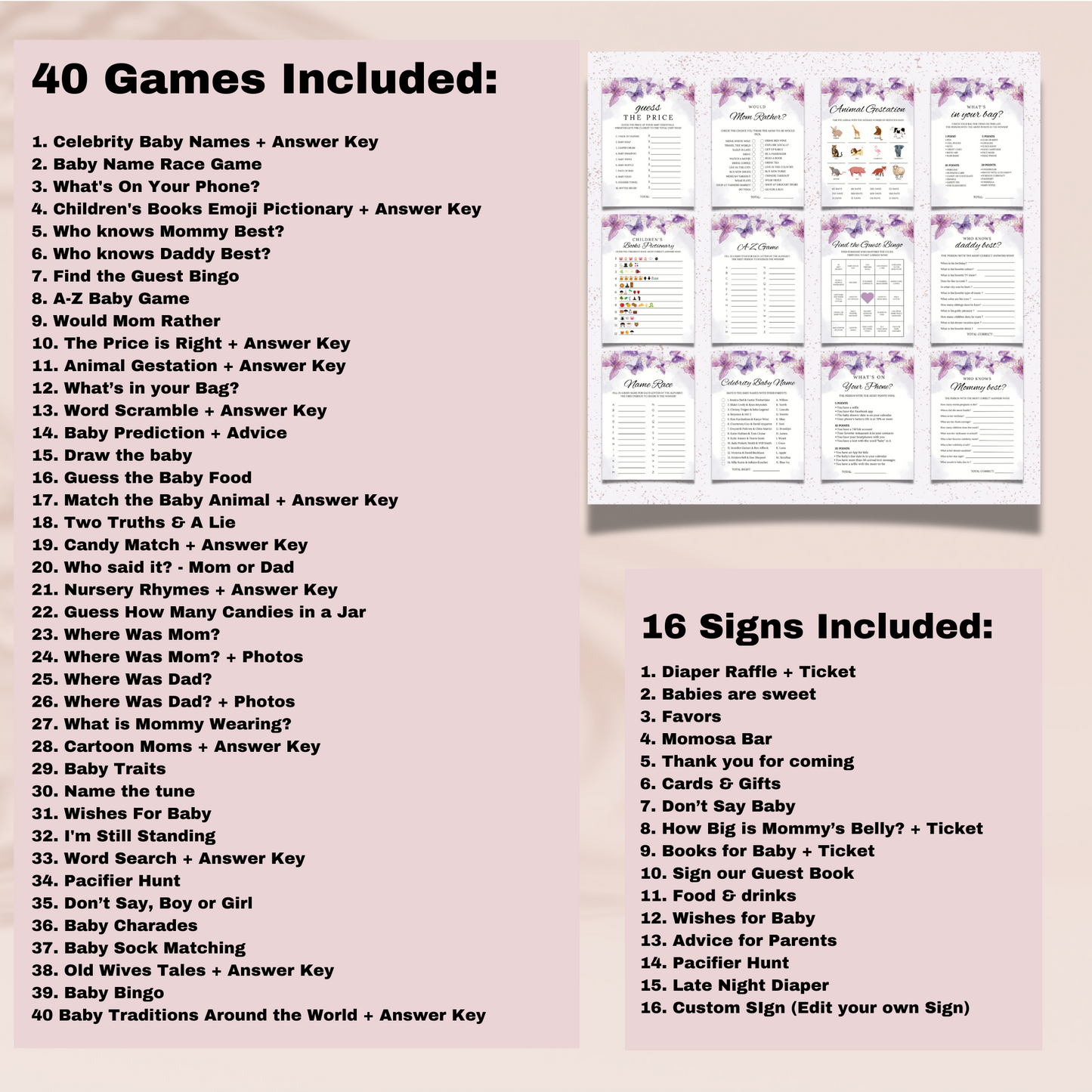 Enchanted Baby Shower Template Bundle #1