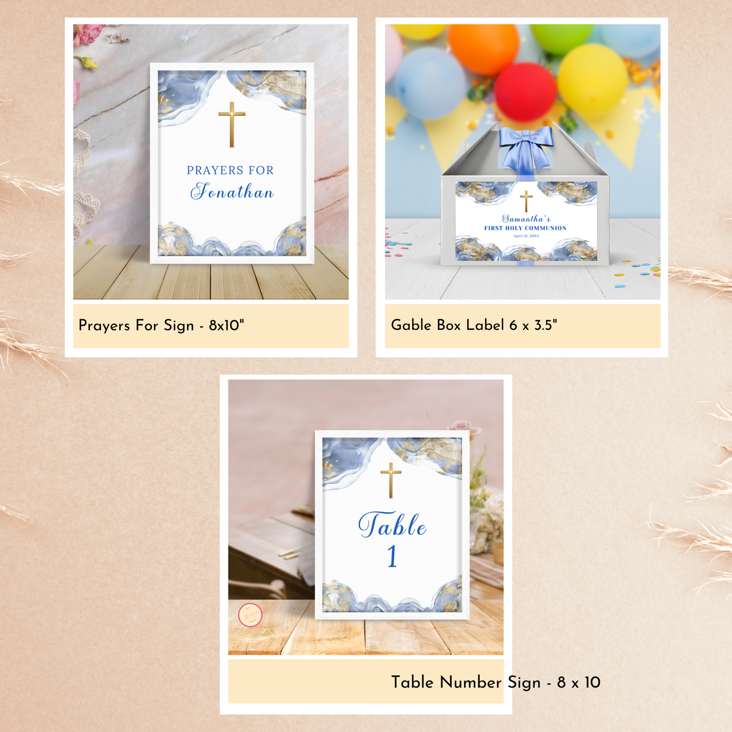 First Holy Communion Celebration Bundle - Blue