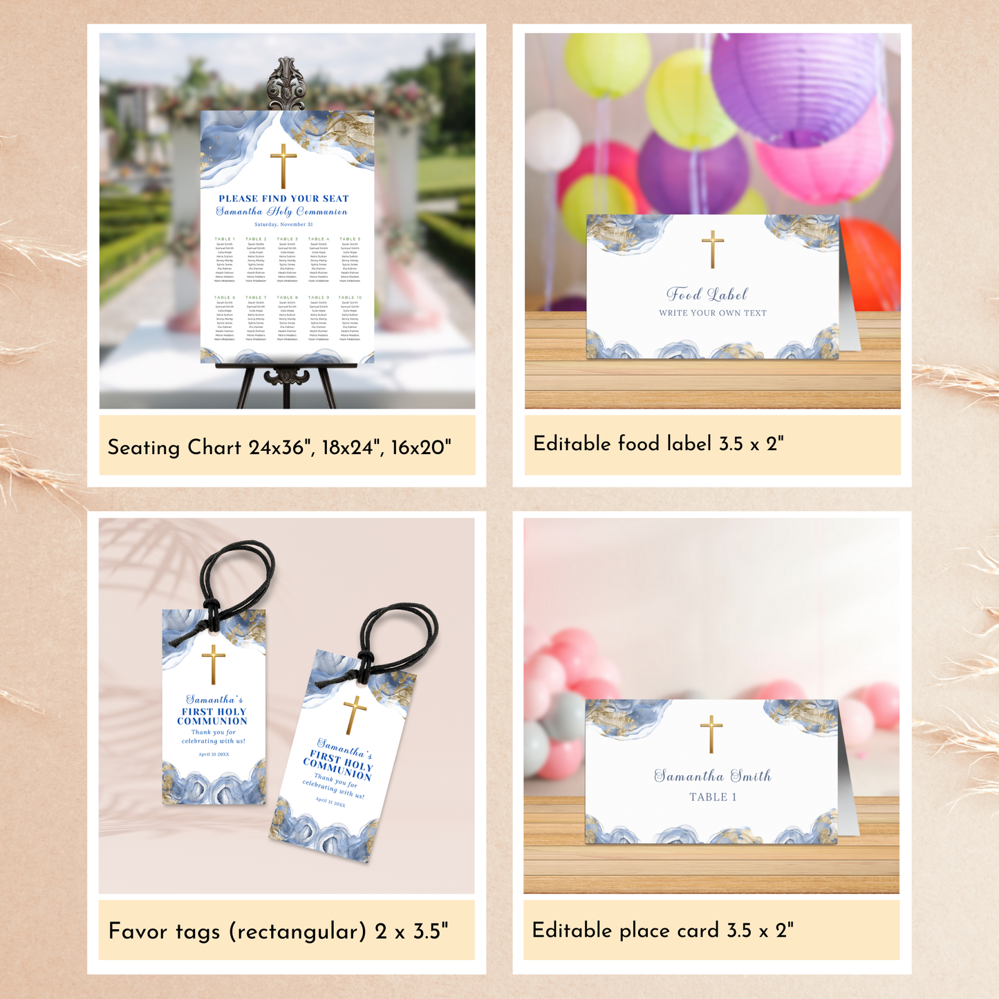 First Holy Communion Celebration Bundle - Blue