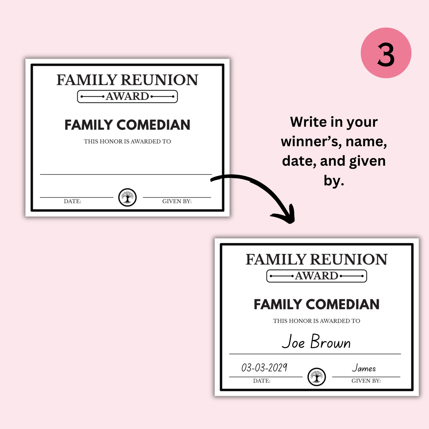 Family Reunion Award Certificate - 100 Editable Templates