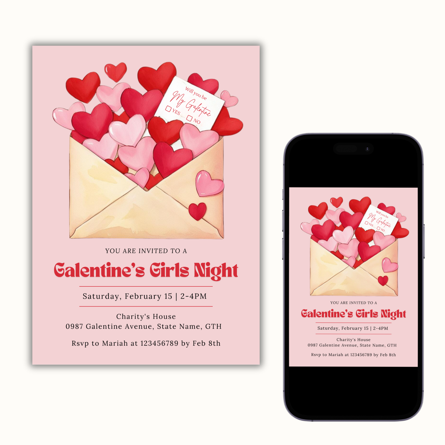 Be My Galentine Invitation
