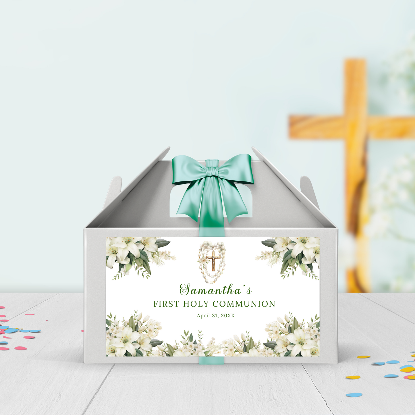 1st Communion Gable Box - Green