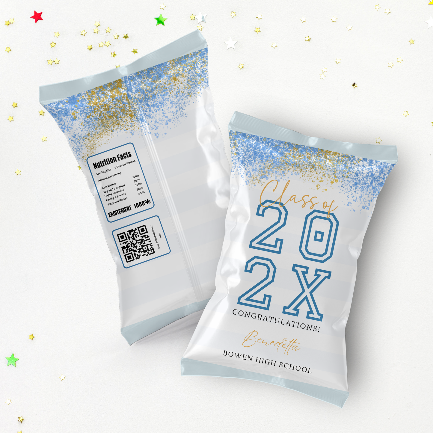 Graduation Chip Bag Template