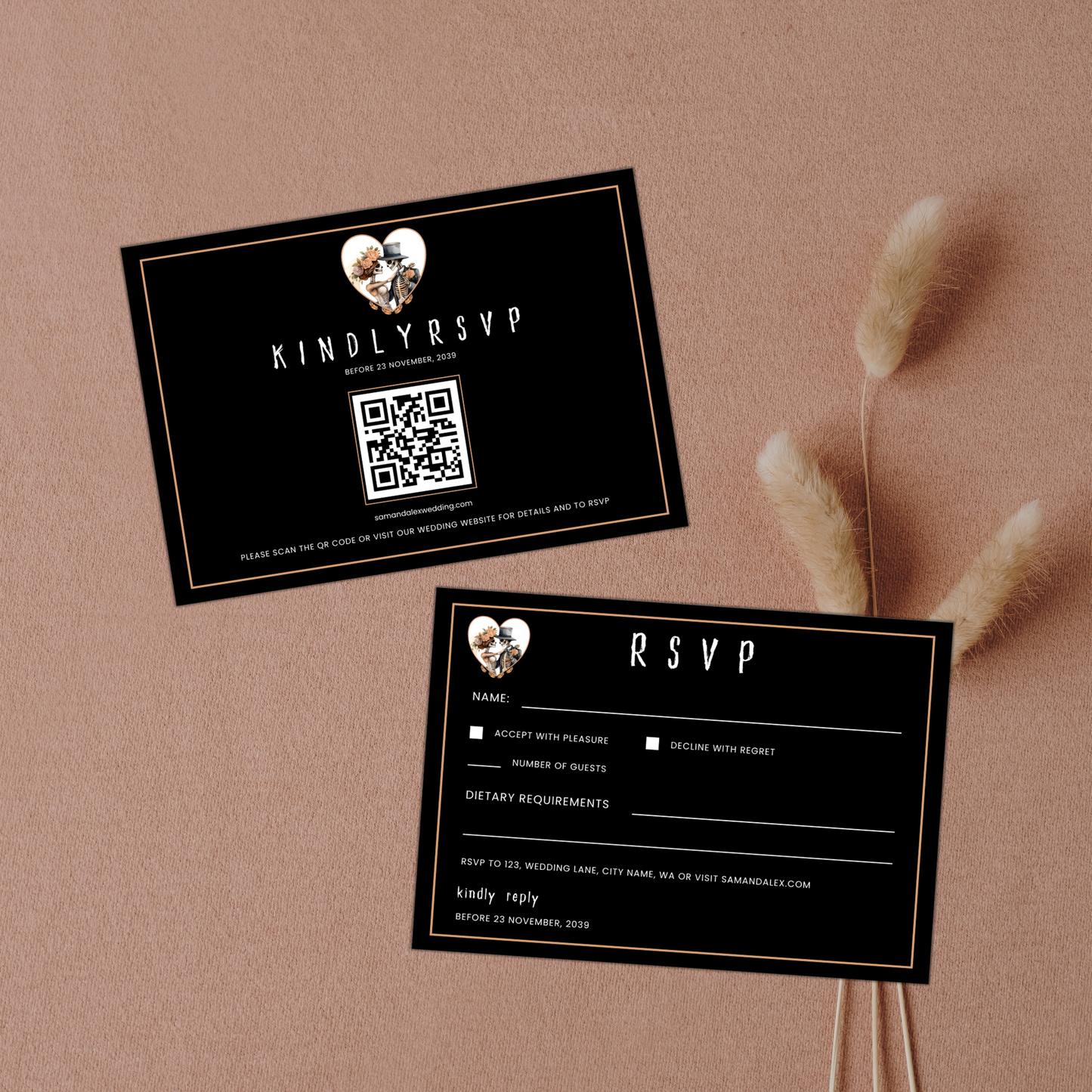 Gothic Wedding Invitation Bundle