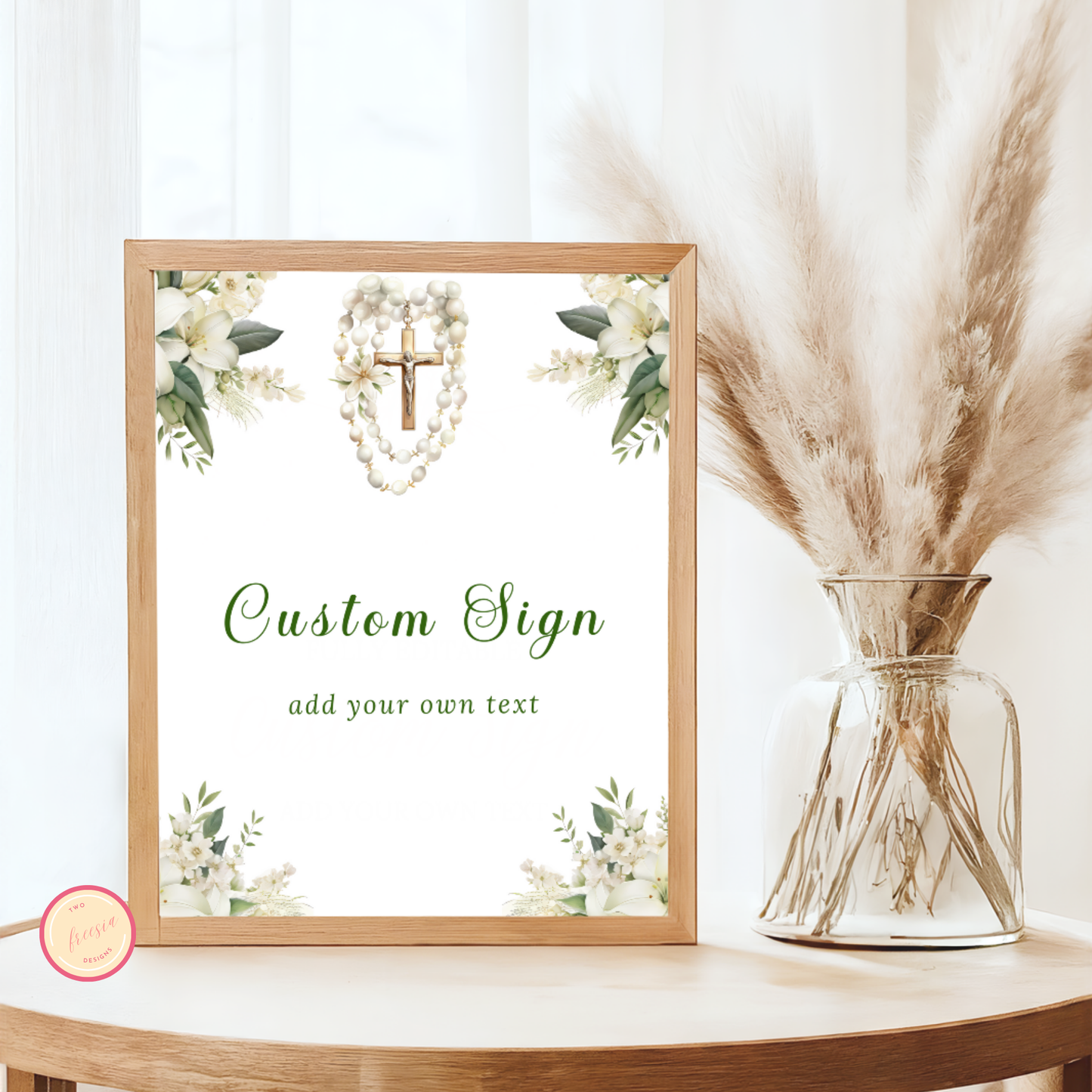 First Holy Communion Custom Sign - Green