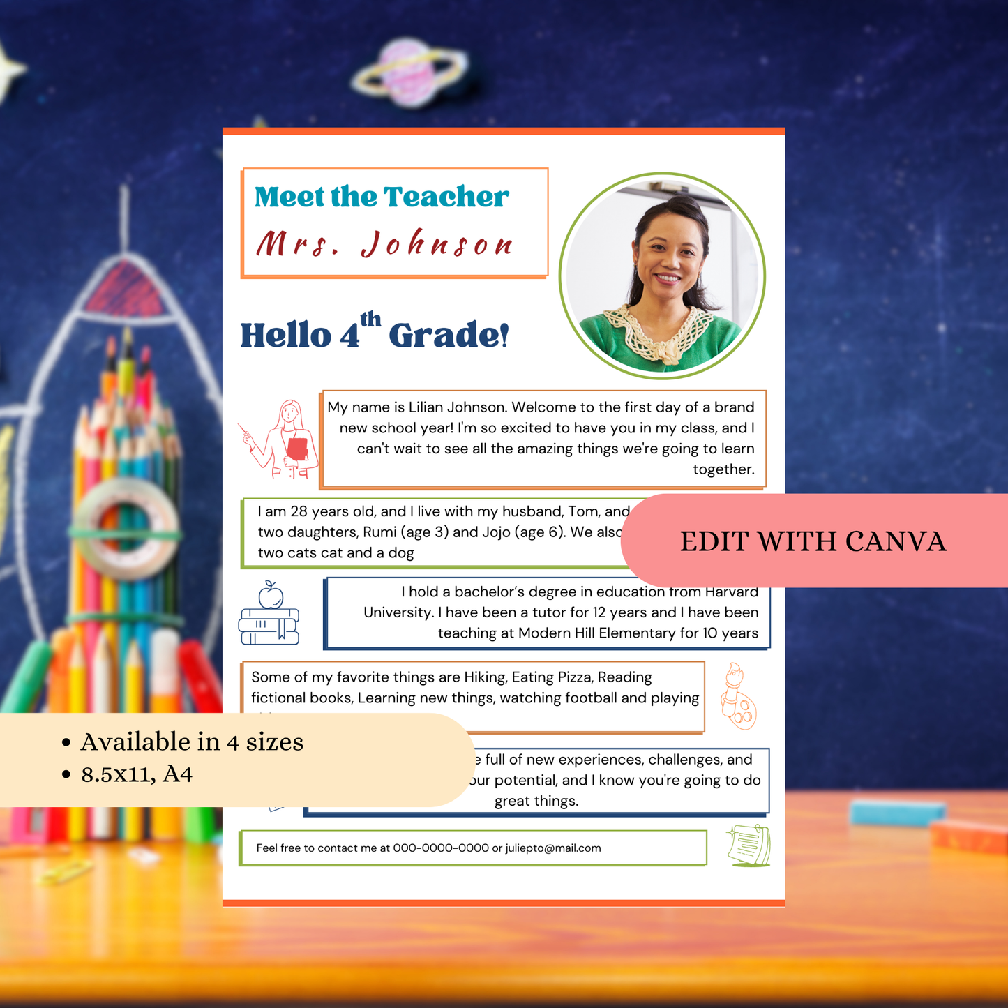 Meet the Teacher Template - Boho