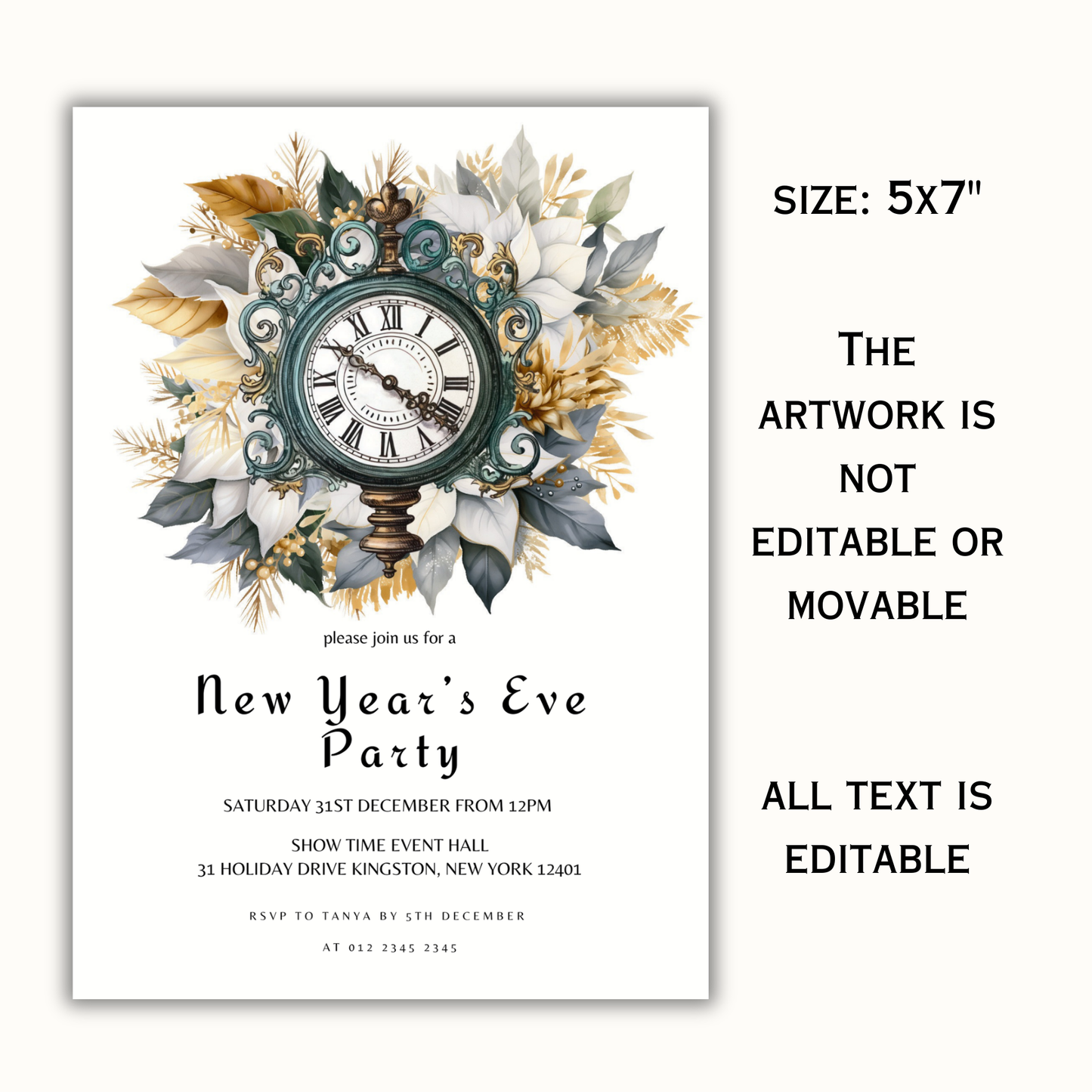 New Years Eve Invitation Template