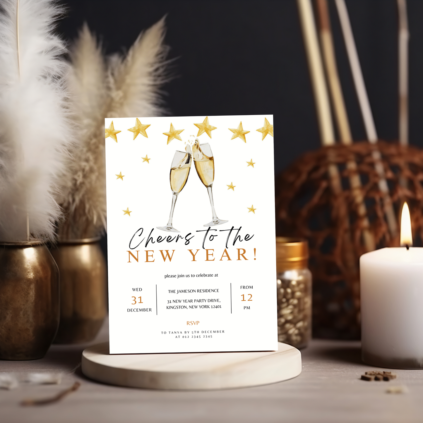 New Years Eve Invitation | Gold