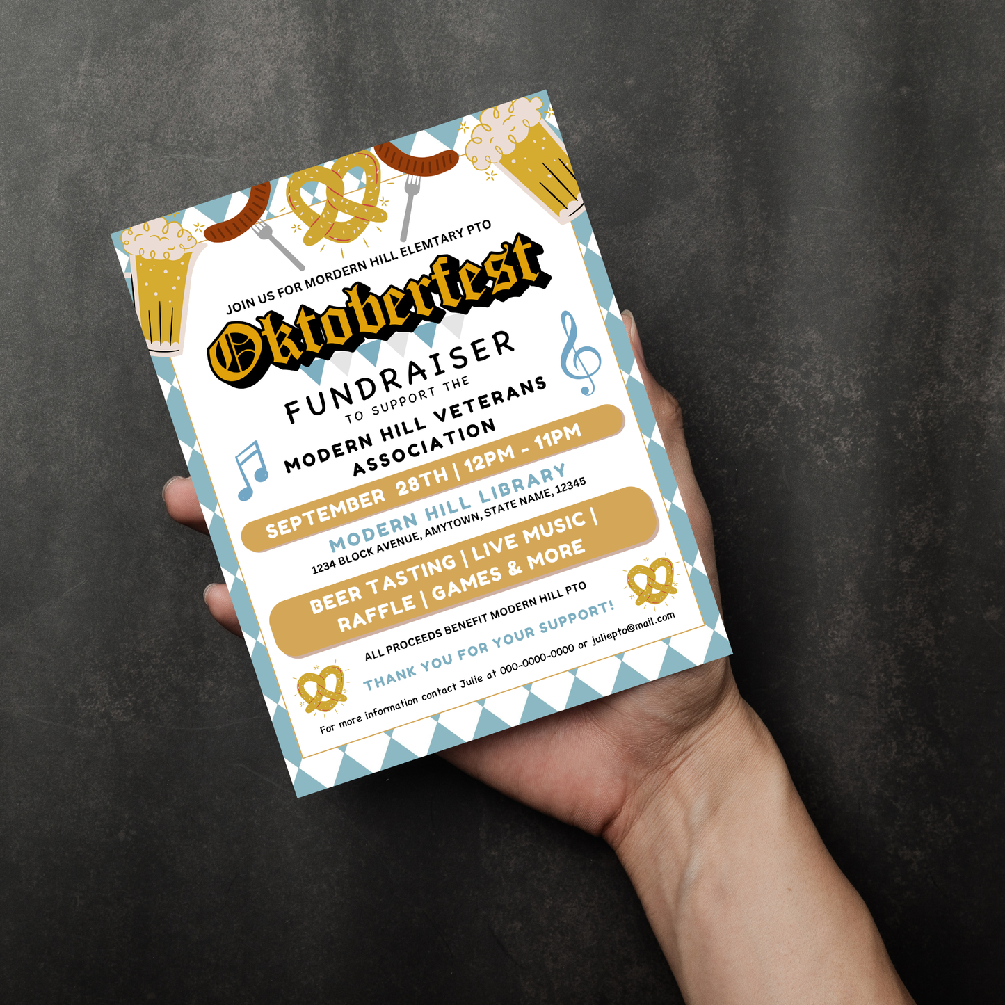 Oktoberfest Fundraiser Flyer Template
