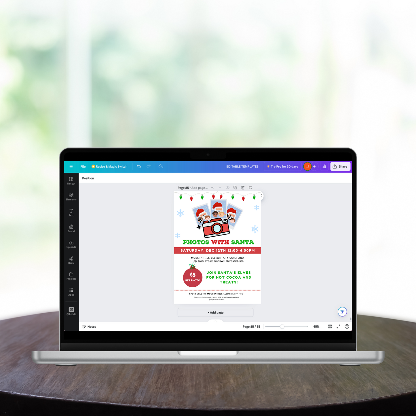 Photos With Santa Flyer Template