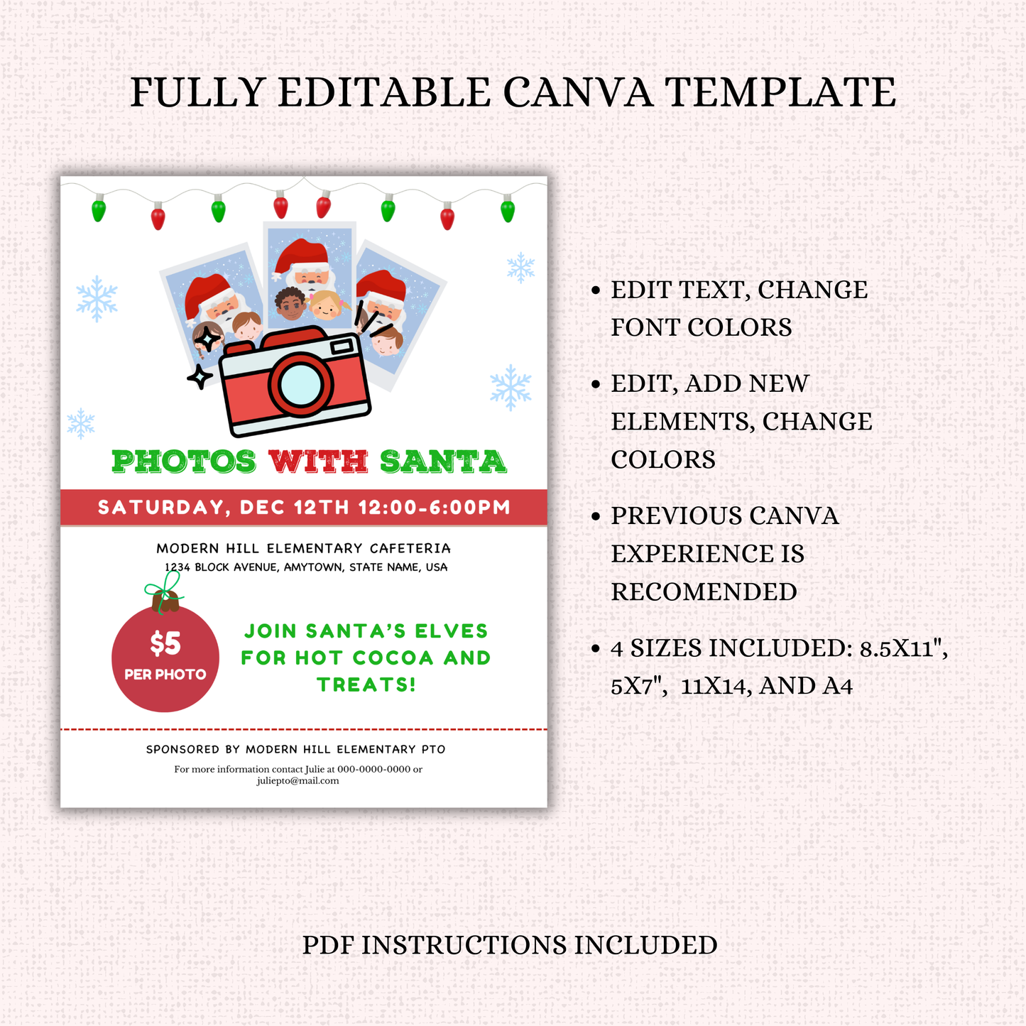 Photos With Santa Flyer Template