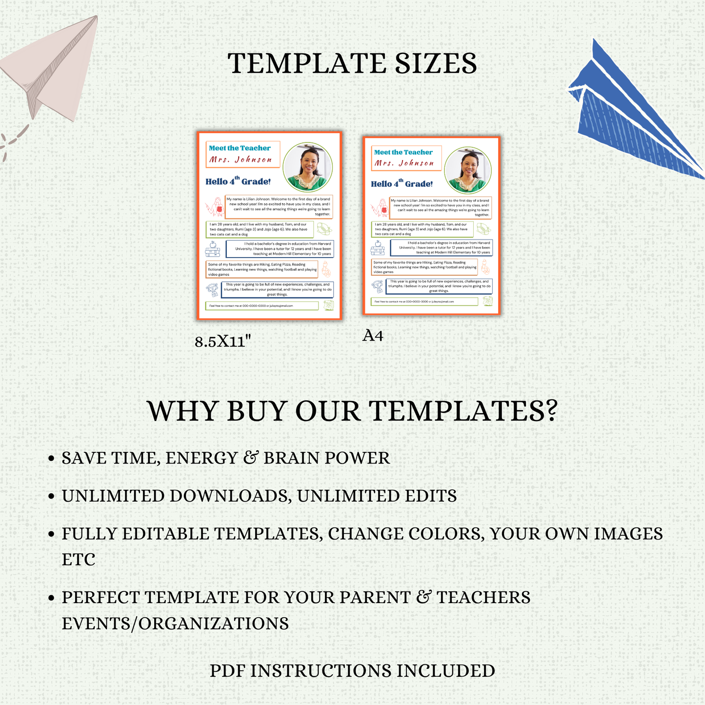 Meet the Teacher Template - Boho