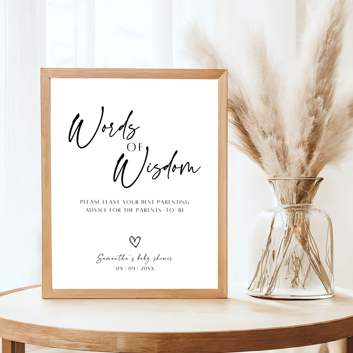 Words of Wisdom Sign & Card Template