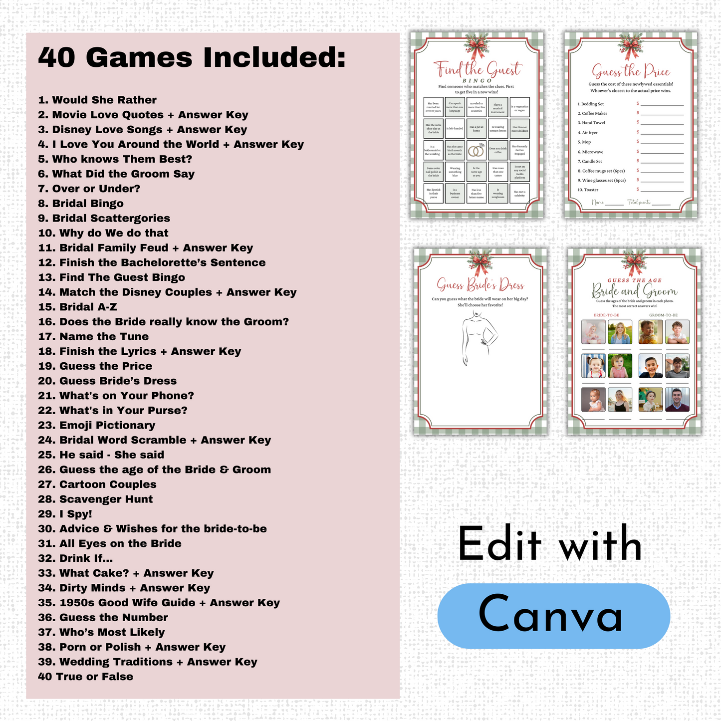 Christmas Bridal Shower Games #1