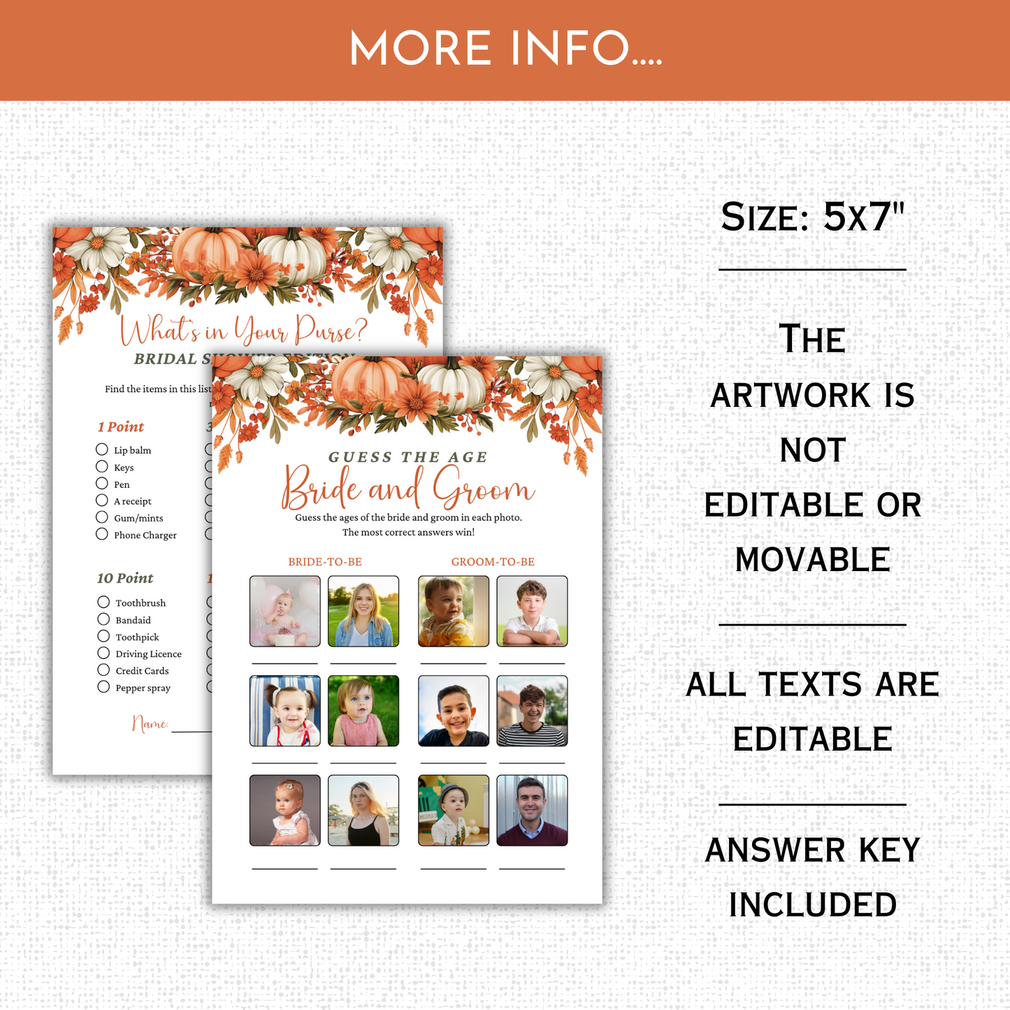 Fall Bridal Shower Games #1
