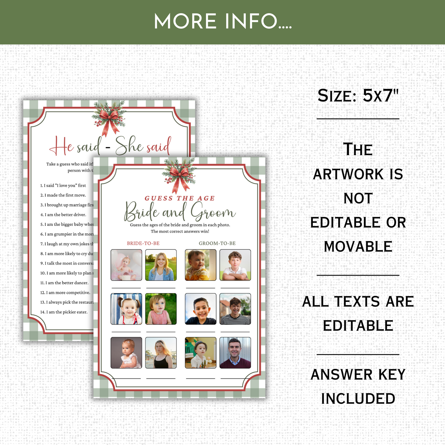 Christmas Bridal Shower Games #1