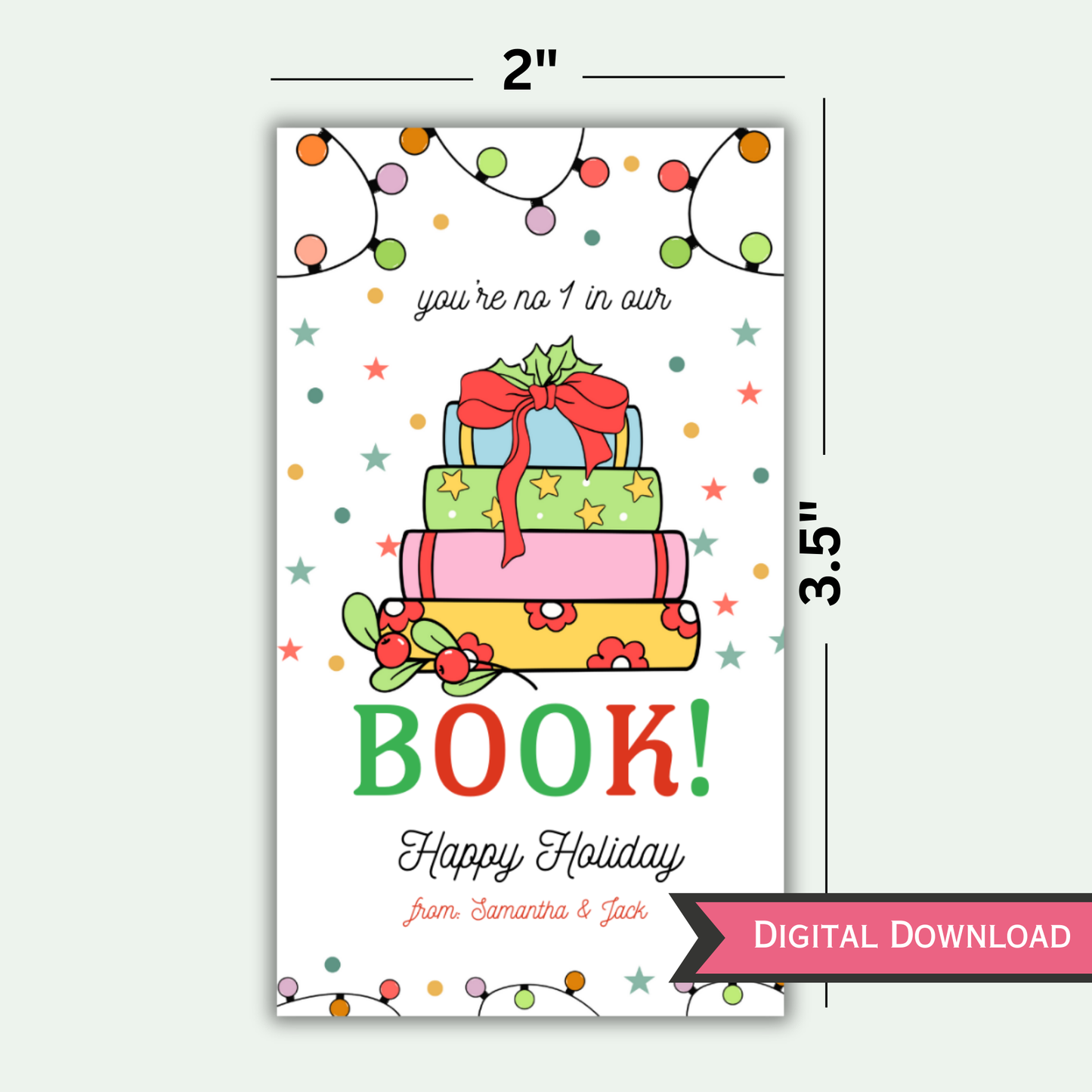 No. 1 in Our Book Christmas Gift Tag