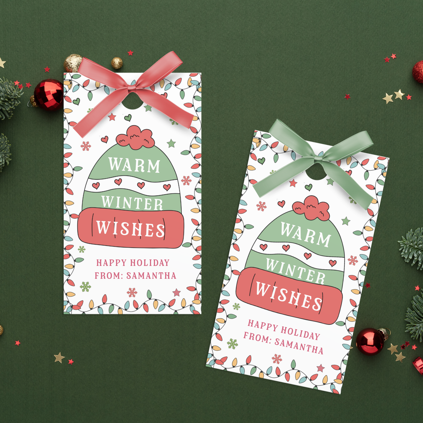 Winter Holiday Gift Tag