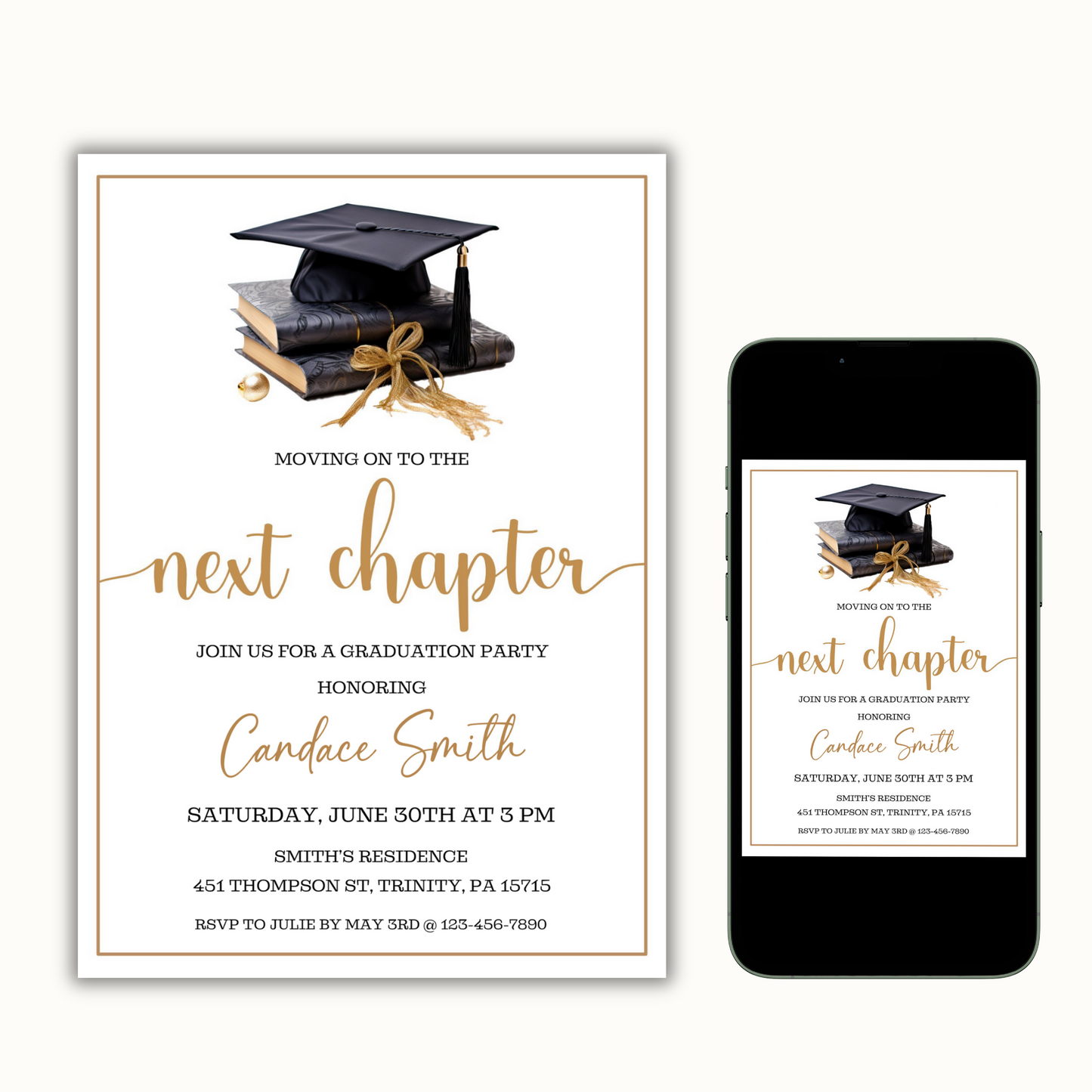 Graduation Invitation Template - Next Chapter