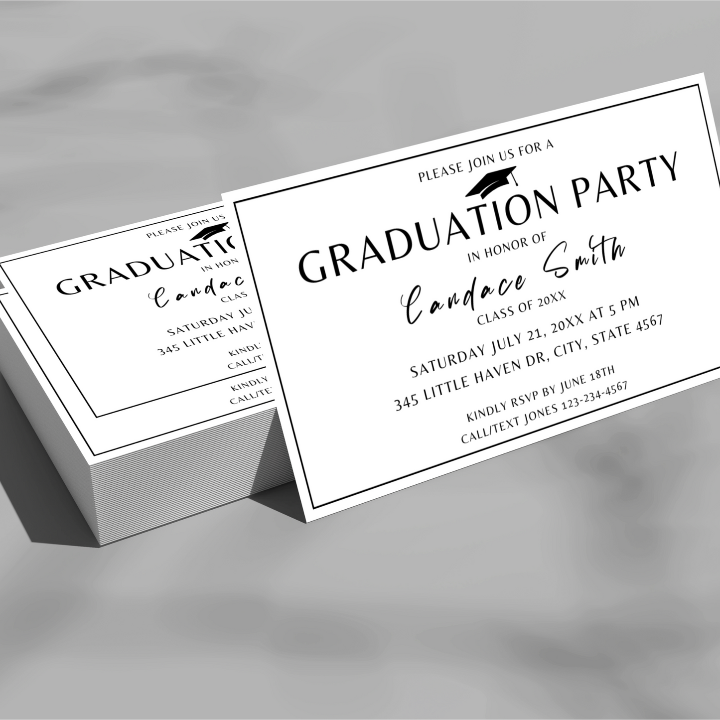 Graduation Party Invitation Insert Card