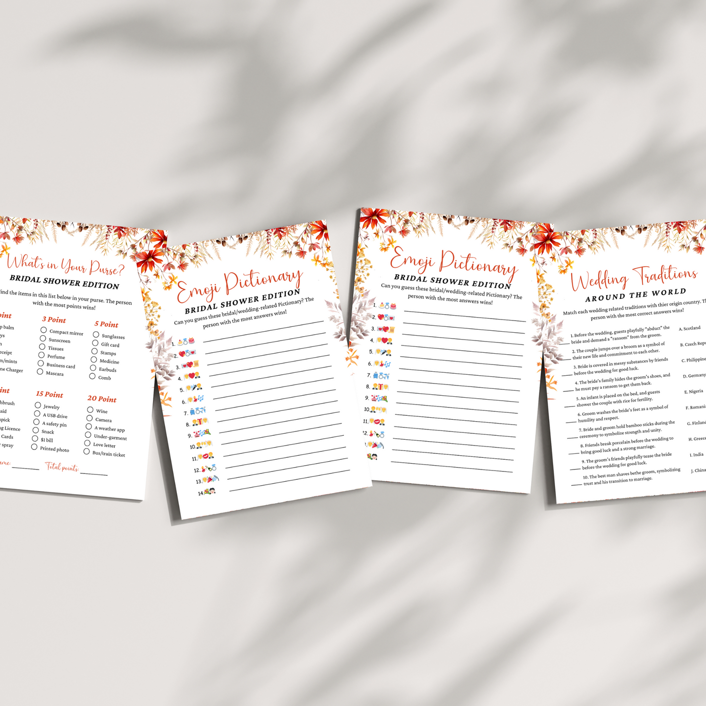 Fall Bridal Shower Games #3