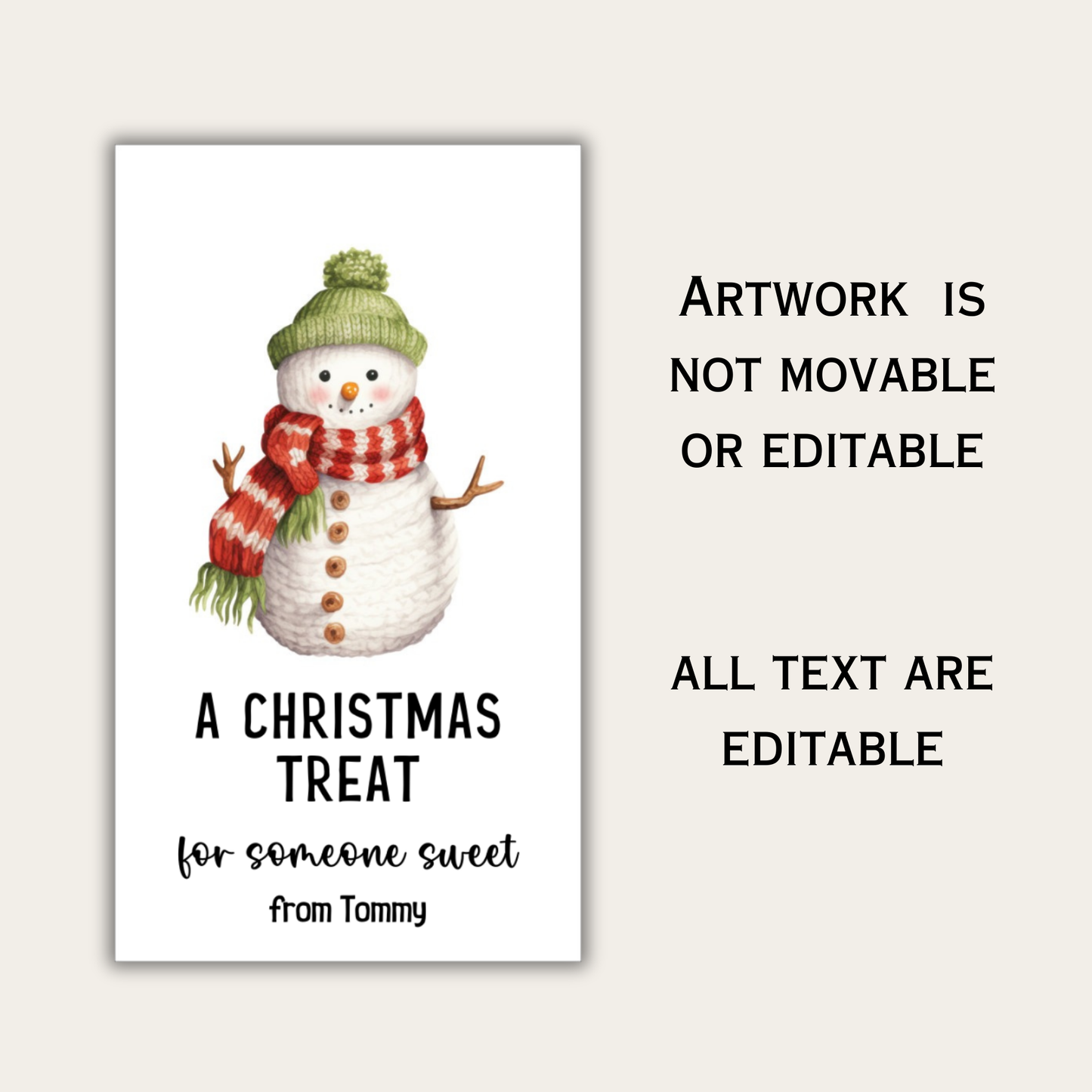 A Christmas Treat for Someone Sweet Gift Tag