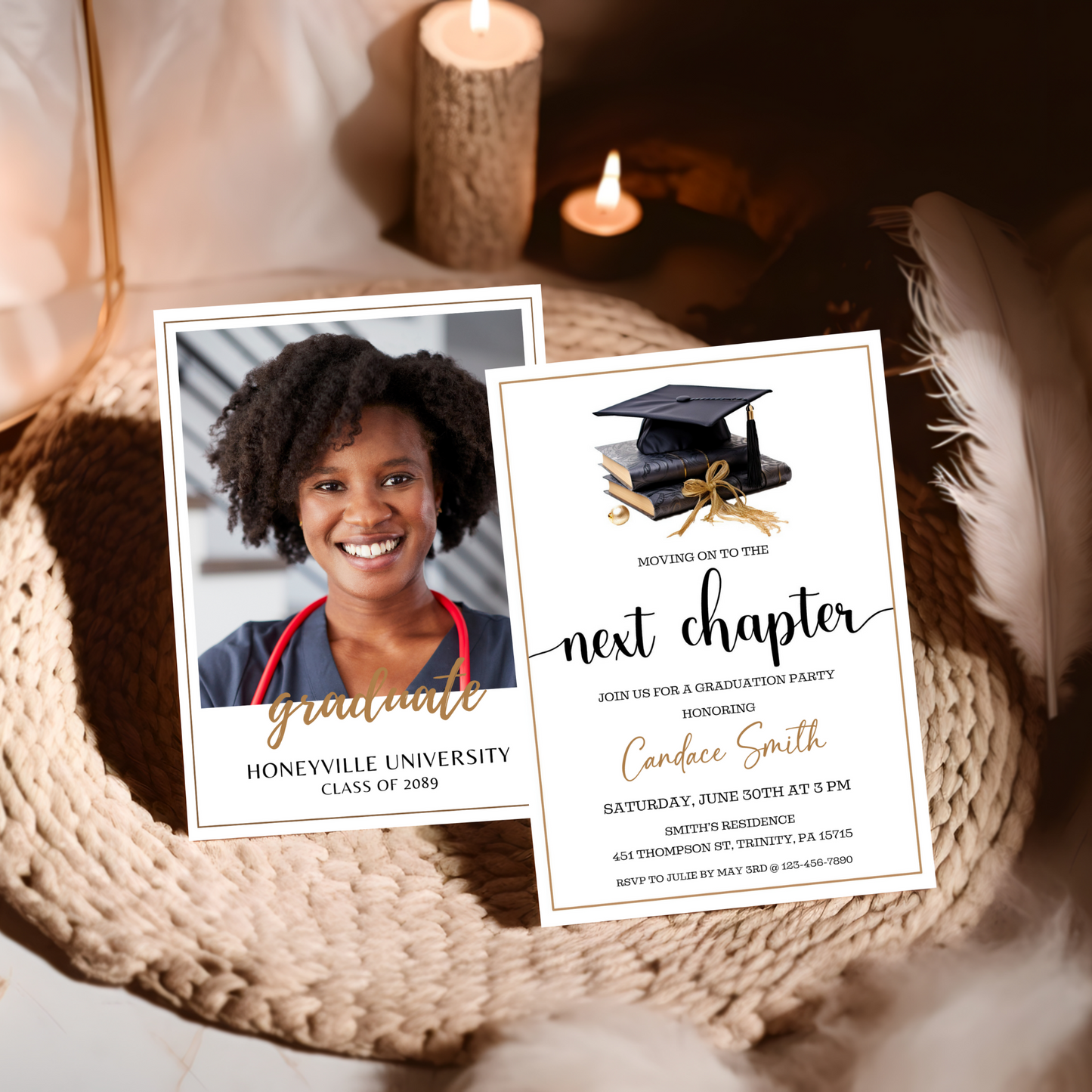Graduation Invitation Template - Next Chapter