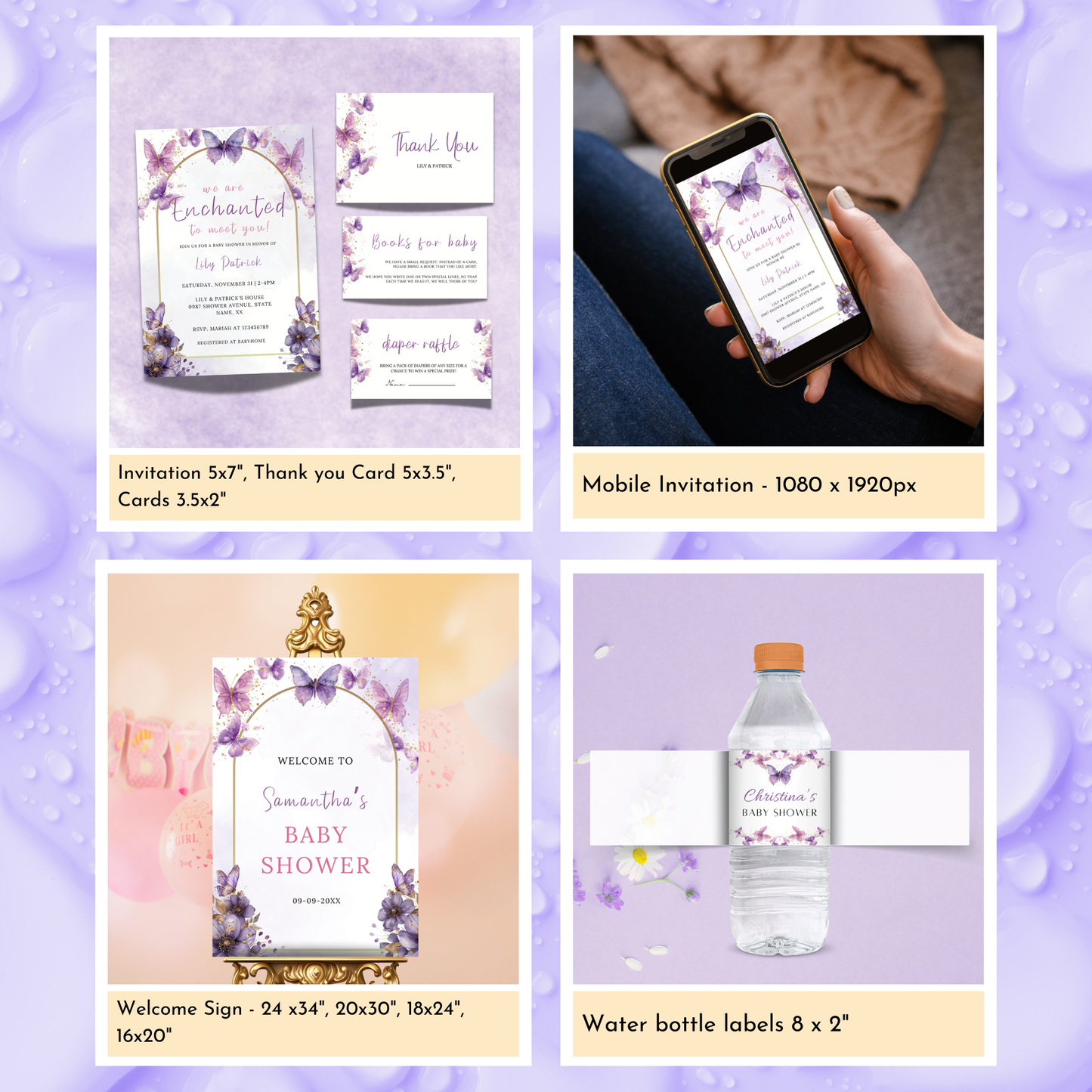 Enchanted Baby Shower Template Bundle