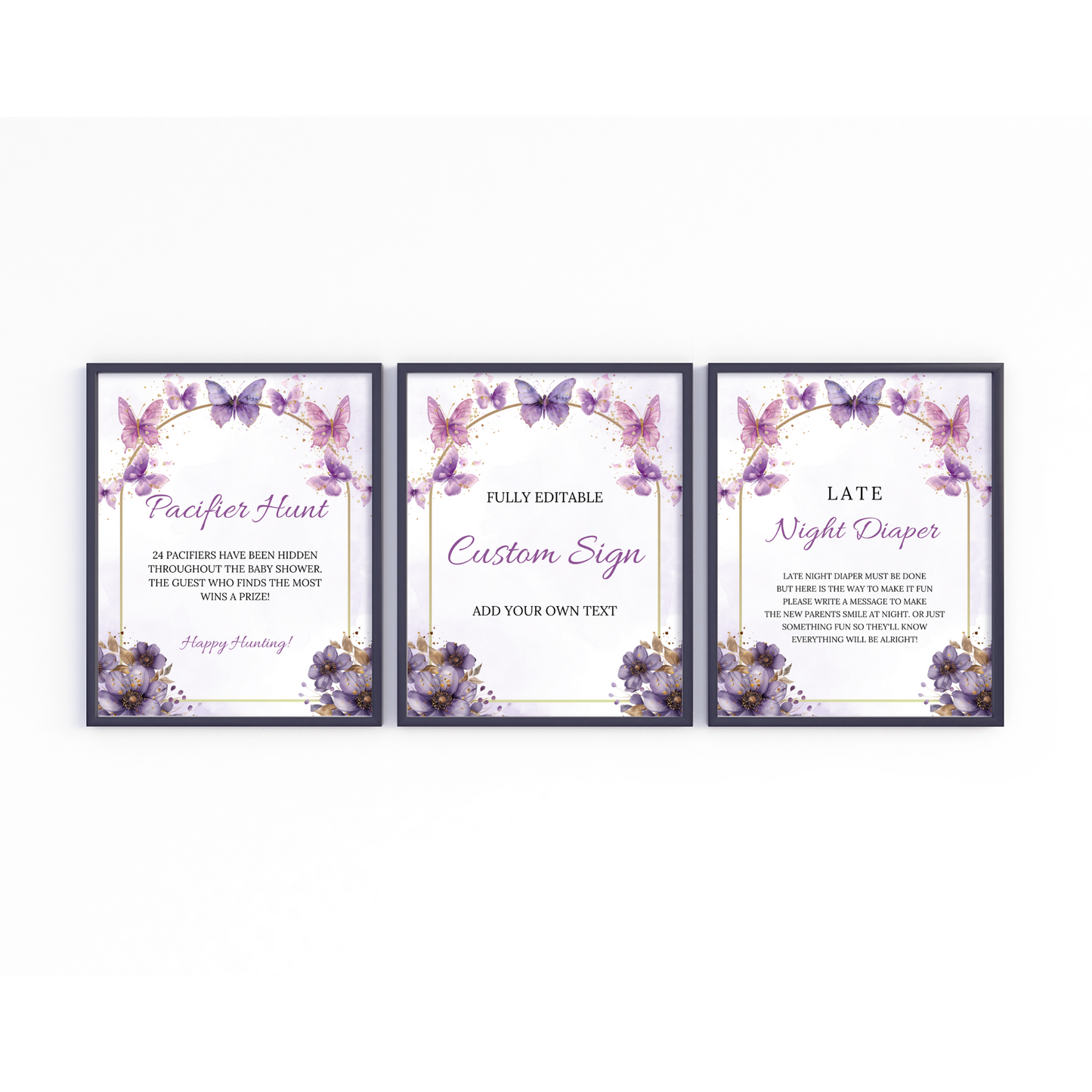 Enchanted Baby Shower Table Sign Bundle