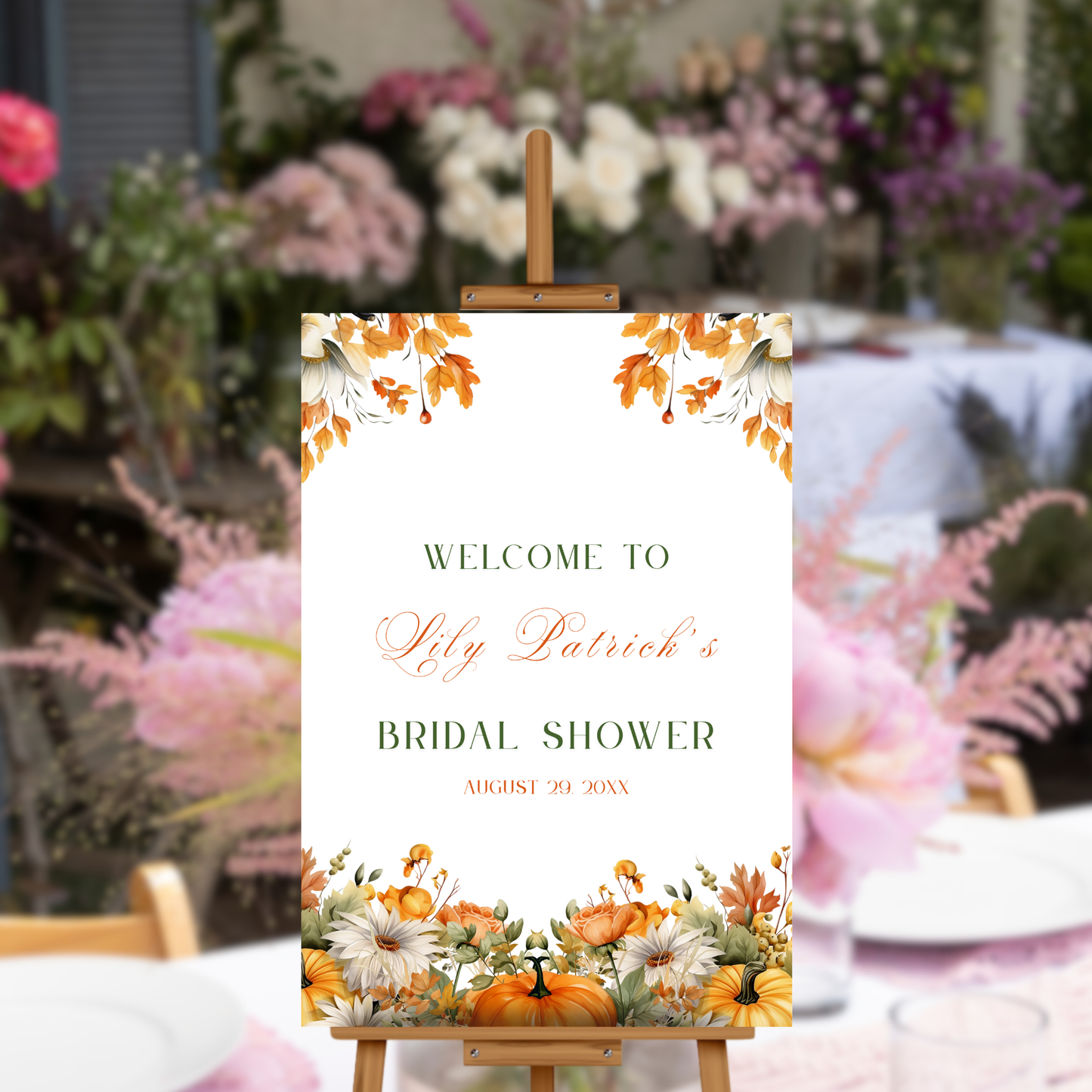 Fall Bridal Shower Welcome Sign #2