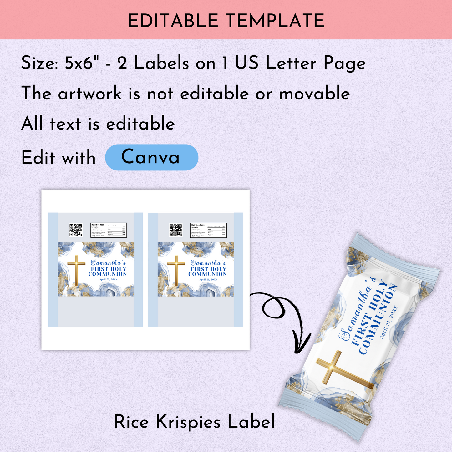 1st Communion Favor Bundle - Blue