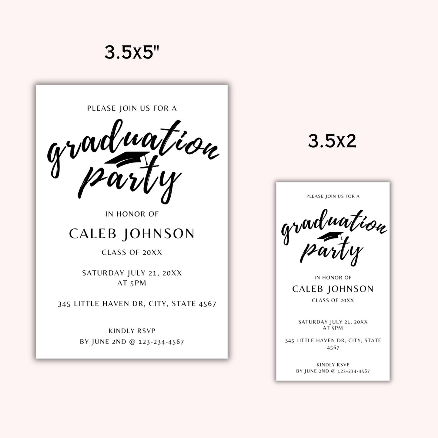 Graduation Party Inserts Template