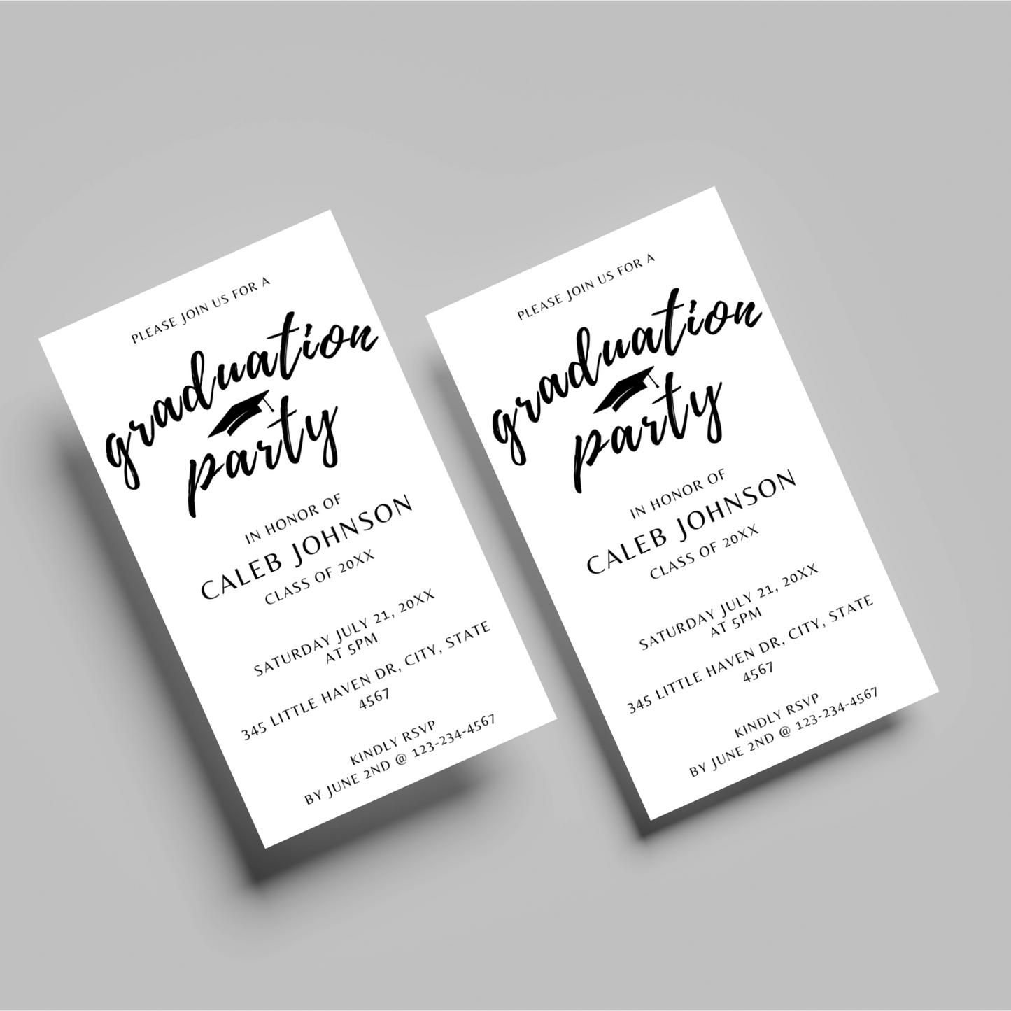 Graduation Party Inserts Template