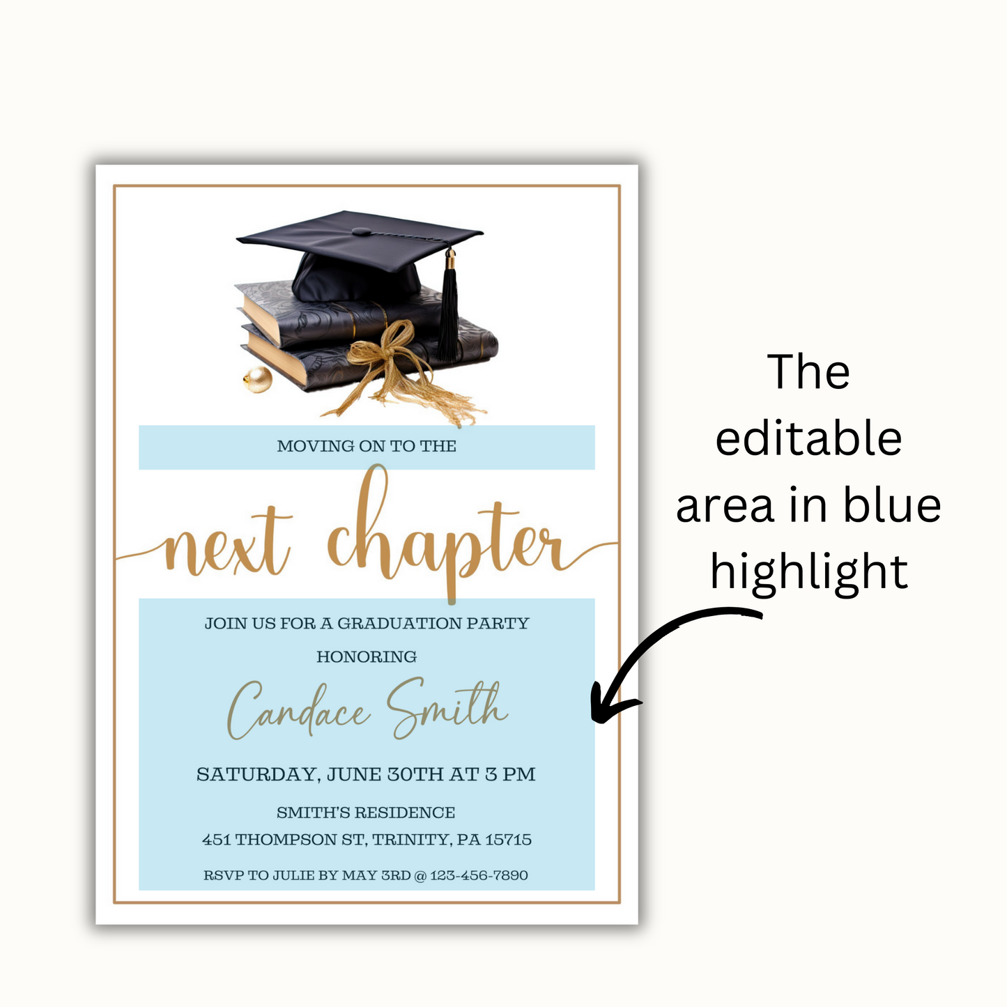 Graduation Invitation Template - Next Chapter