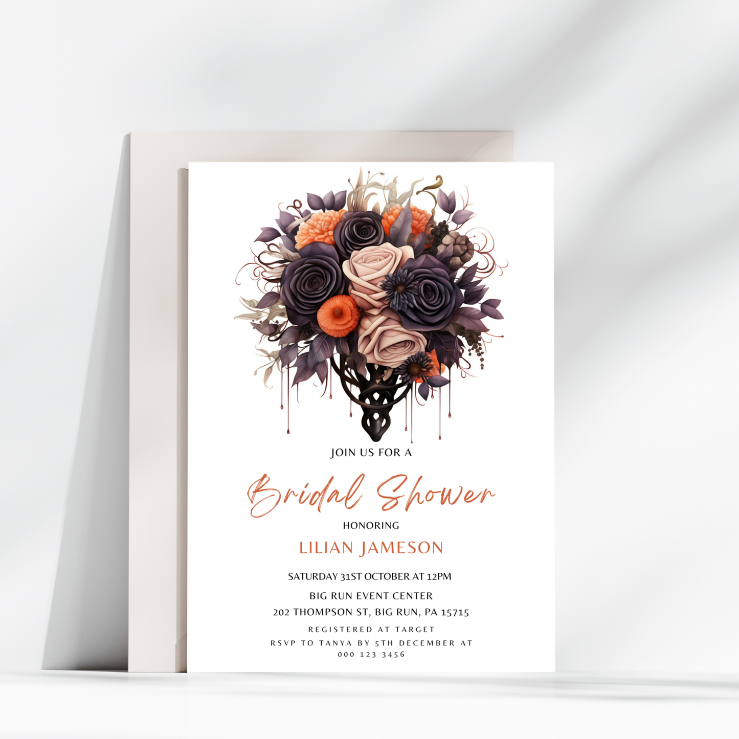 Halloween Bridal Shower Invitation