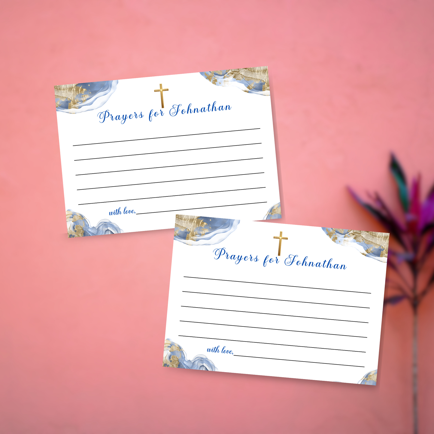 First Communion Prayer Sign and Card - Blue