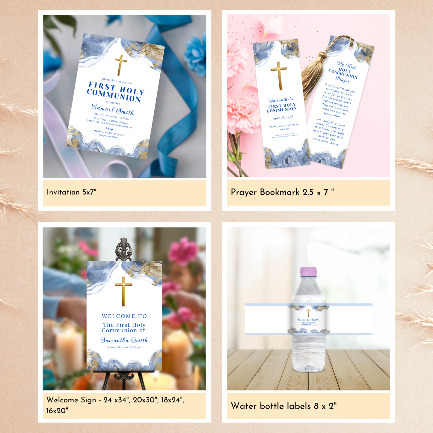 First Holy Communion Celebration Bundle - Blue