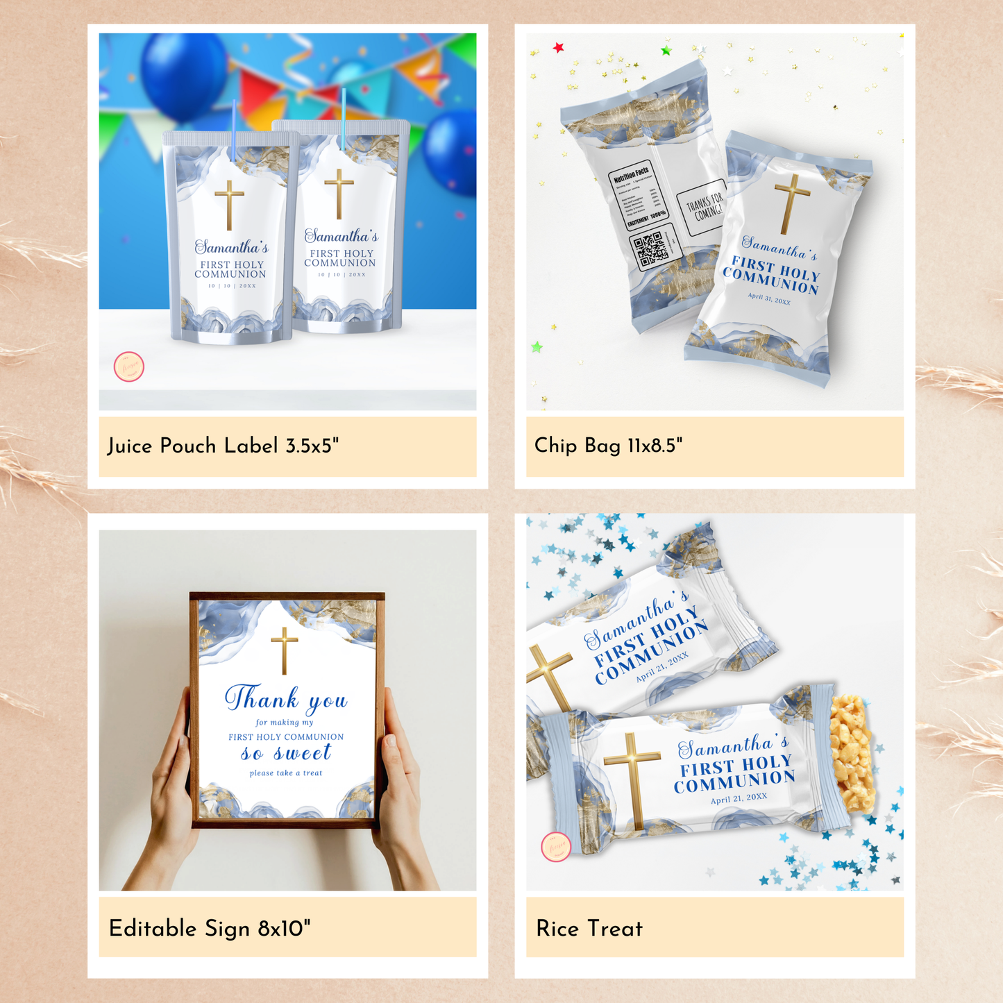 First Holy Communion Celebration Bundle - Blue