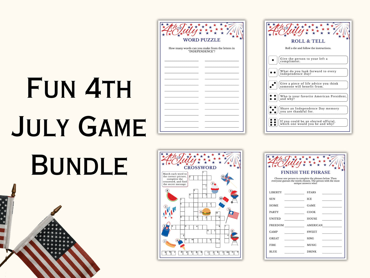 15 Printable 4th of July Games